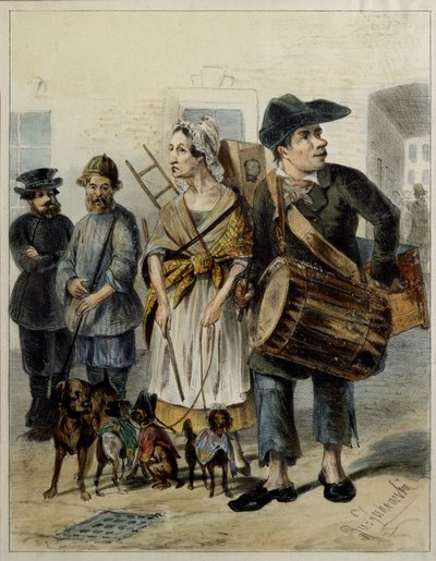 A Servant Takes the Dogs Out, 1843 by Rudolf Kasimirovich Zhukovsky