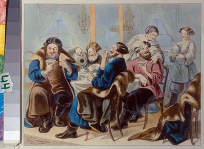 Tea and Sugar. Tea Drinking in a Tavern by Rudolf Kasimirovich Zhukovsky