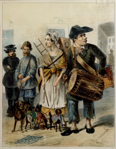 A Servant Takes the Dogs Out by Rudolf Kasimirovich Zhukovsky