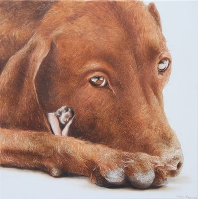 Peaceful Dog Dream by Rudolf Kosow