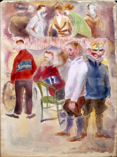 Six-Day Race by Rudolf Schlichter