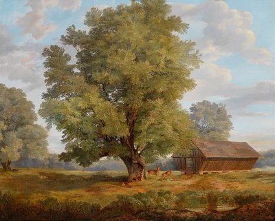 Deer in the Praterau by Rudolf Swoboda