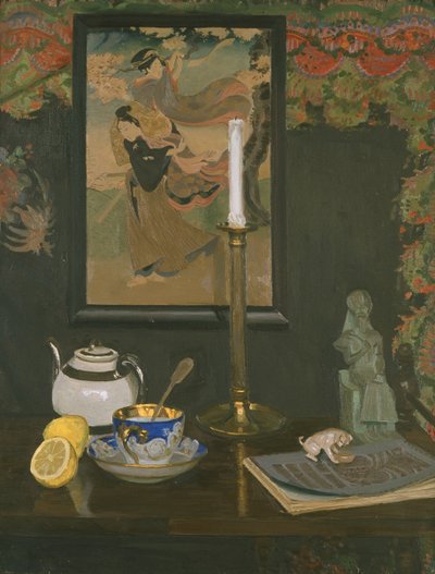 Still Life with Candlestick by Rudolf Vejrych