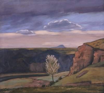 View from Žalov towards Říp Mountain by Rudolf Vejrych