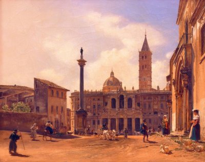 Piazza di S. Maria Maggiore in Rome by Rudolf von Alt