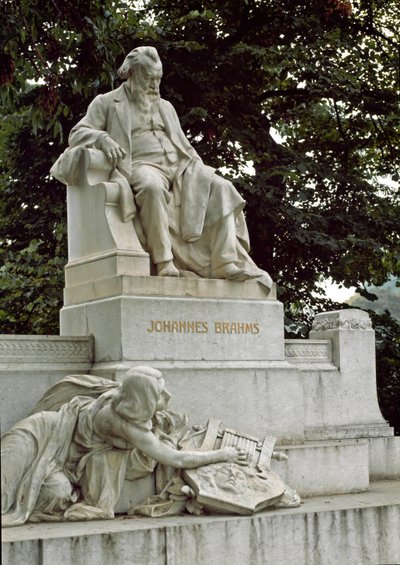 Monument in tribute to the German composer Johannes Brahms (1833-1897) directed by Rudolf von Weyr (1847-1914). Ressel Park, Vienna Austria by Rudolf von Weyr