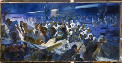 Red Army Troops Attack Krondstadt in March 1921 by Rudolph Frenz