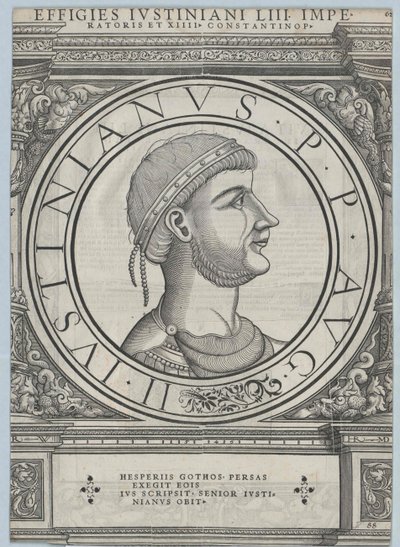 Emperor of Byzantine Empire Justinian I by Rudolph Wyssenbach