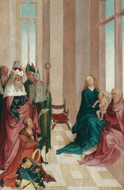 Votive Tablet with St. Anne, St. Leopold, St. Ulrich, and St. Andrew by Rueland Frueauf d. J.