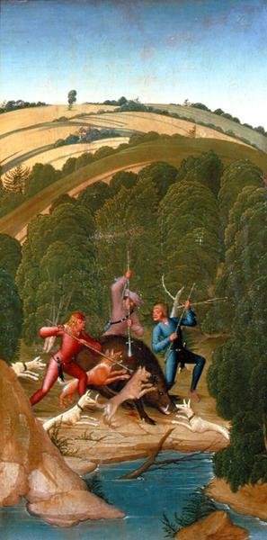 Scene from the Legend of St. Leopold by Rueland the Younger Frueauf