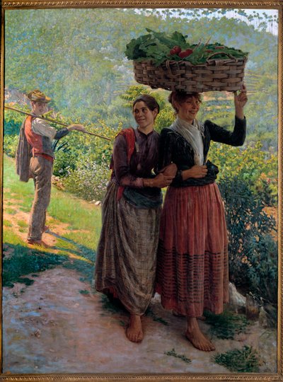 Life in the Countryside: Scene of Seduction in the Vineyards of Tuscany by Ruggero Focardi