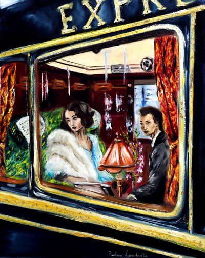 Aboard the Orient Express - with Gold Embellishment by Ruslana Levandovska
