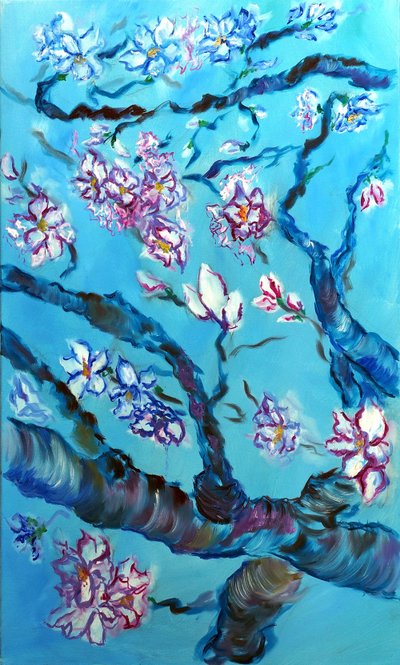 Eternal Blossoms Triptych - Middle by Ruslana Levandovska