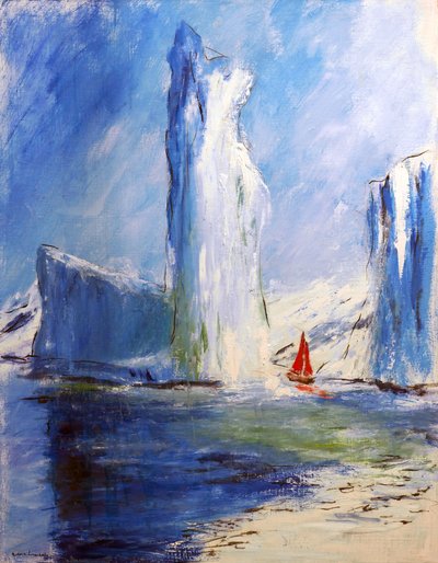 Iceberg and the Red Sail, 2020 by Ruslana Levandovska