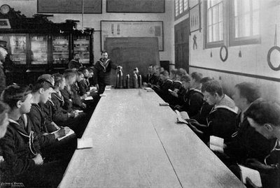 A class of seamen at ammunition instruction, Whale Island, Portsmouth, Hampshire, 1896 by Russell and Sons