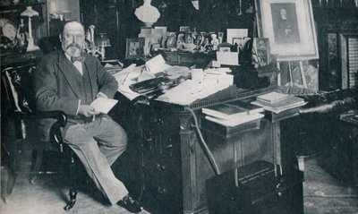King Edward VII in His Study at Marlborough House, London by Russell and Sons