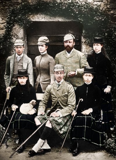 The Prince and Princess of Wales in Shooting Dress, 1900 by Russell and Sons
