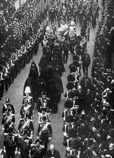 The Royal Mourners Following the Funeral Procession from Osborne House to the Trinity Pier by Russell and Sons