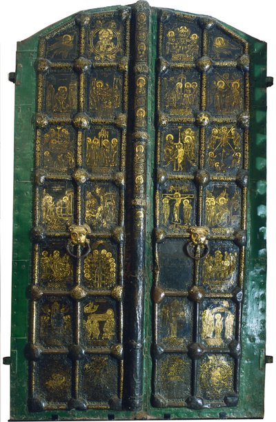 Golden Gates of the Cathedral of the Nativity in Suzdal by Russian Master