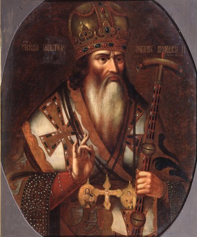 Portrait of Joachim, Patriarch of Moscow 1674-1690, End of 17th century by Russian Master