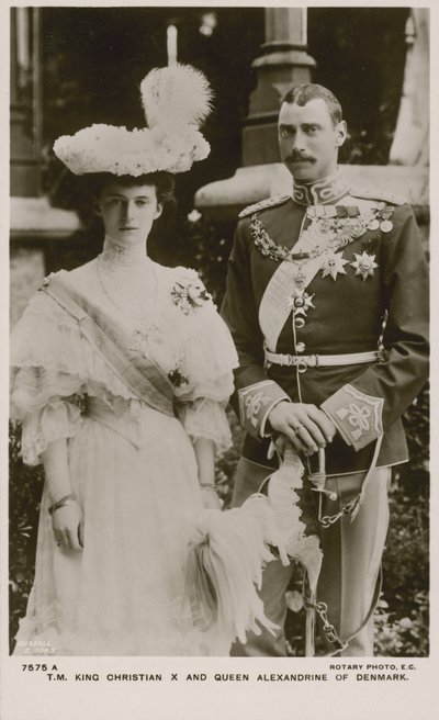 King Christian X and Queen Alexandrine of Denmark by Russian Photographer