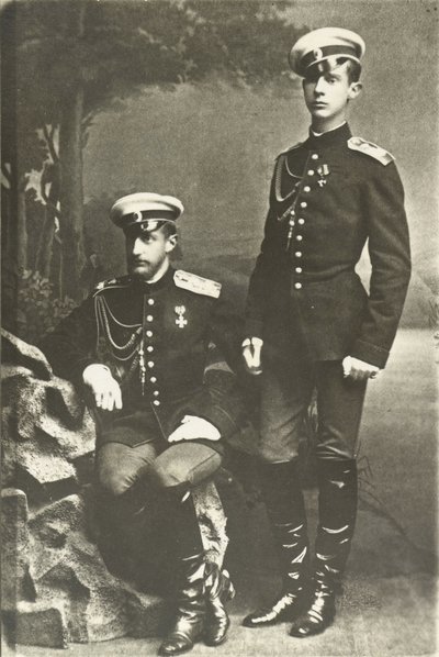 Grand Duke Constantin Constantinovich and Grand Duke Dimitri Constantinovich of Russia by Russian Photographer