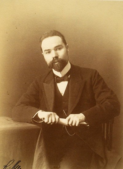 Portrait of the Author and Poet Valery Yakovlevich Bryusov by Russian Photographer