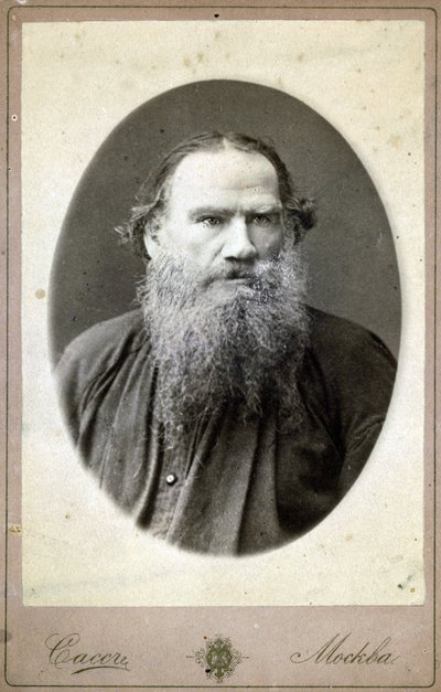 Portrait of Lev Nikolaievitch, Count Tolstoi by Russian Photographer