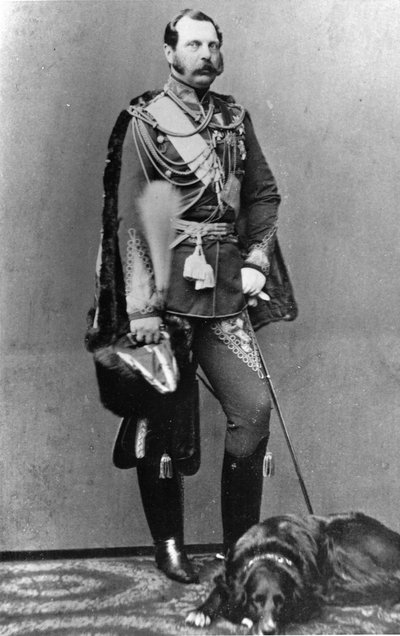 Portrait of Emperor Alexander II of Russia by Russian Photographer