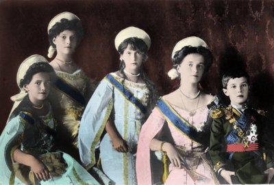 Portrait of the Children of Tsar Nicholas II by Russian Photographer
