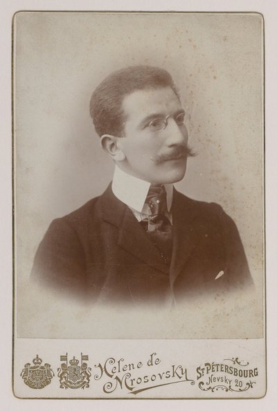 Portrait of the Painter Leon Bakst by Russian Photographer