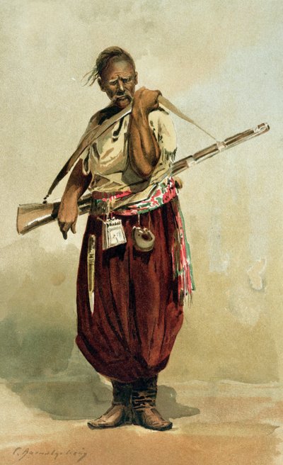 17th century Zaporogue Cossack, late 19th century by Russian School