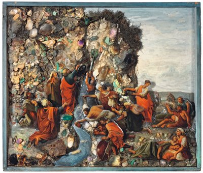 An Icon Depicting Moses Striking the Rock by Russian School