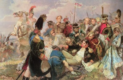 Battle of Borodino by Russian School