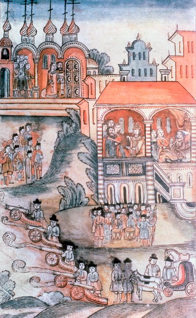 Celebration of the Birth of Peter I of Russia by Russian School