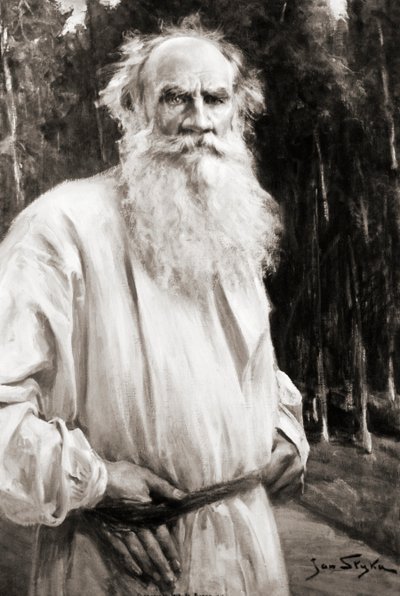 Count Leo Tolstoy, after a painting by Jan Styka by Russian School