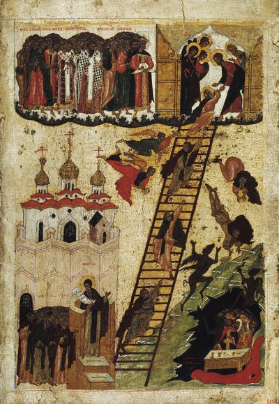 Heavenly ladder of St. John Climacus by Russian School