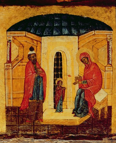 Icon Depicting Jesus in the Temple (detail) by Russian School