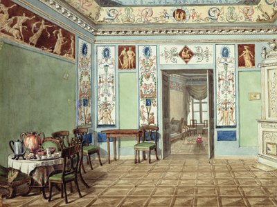 Neo-Classical Etruscan Breakfast Room, 1820 by Russian School