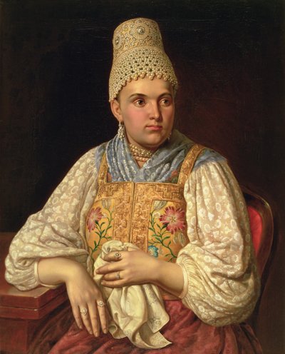 Portrait of Anna Petrovna Filatova, c.1840 by Russian School