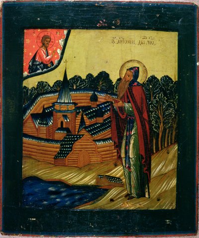 St. Antony of Dym, late 17th century by Russian School