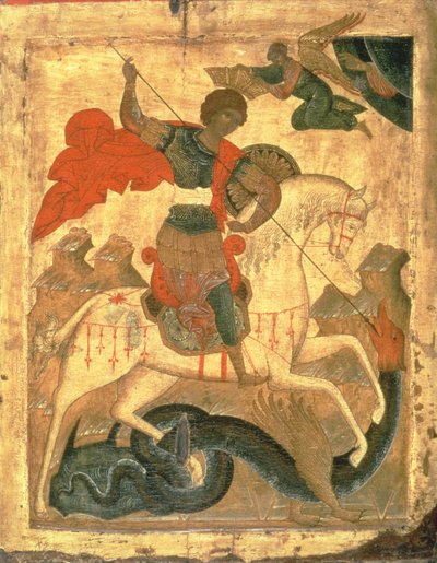 St. George and the Dragon by Russian School