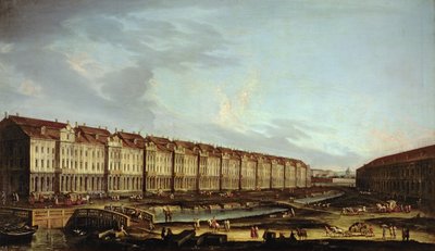 View of the Twelve Colleges in St. Petersburg by Russian School