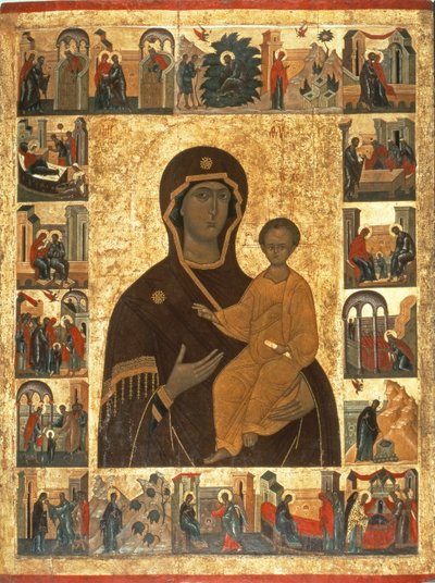 Virgin Hodegetria Icon of Smolensk, c.1450 by Russian School