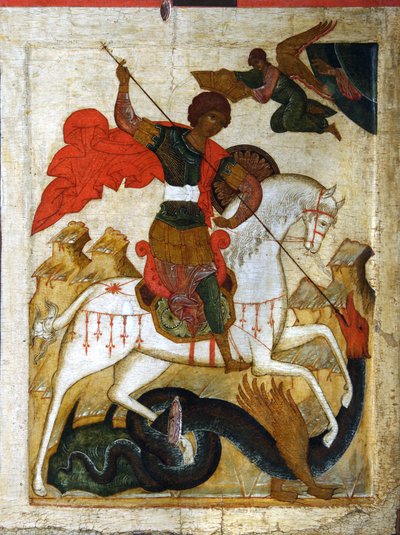 Saint George and the Dragon by Russian icon.