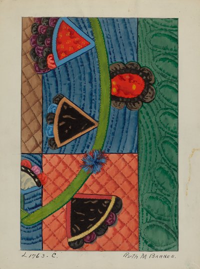 Coverlet Applique Quilt by Ruth M Barnes