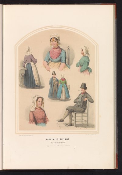Costume of North Beveland in Zeeland, 1857 by Ruurt de Vries
