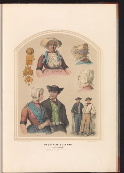 Costume of Island Zuid-Beveland in Zeeland, 1857 by Ruurt de Vries