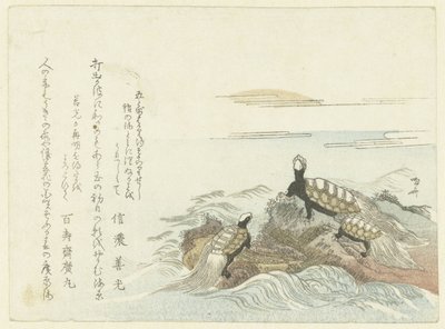 Turtles on a Rock by Ryuryukyo Shinsai