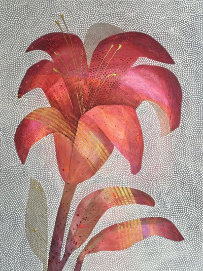 Vibrant Red Lily by SAN STARLING
